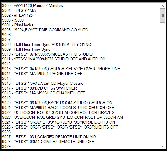 1. Command List