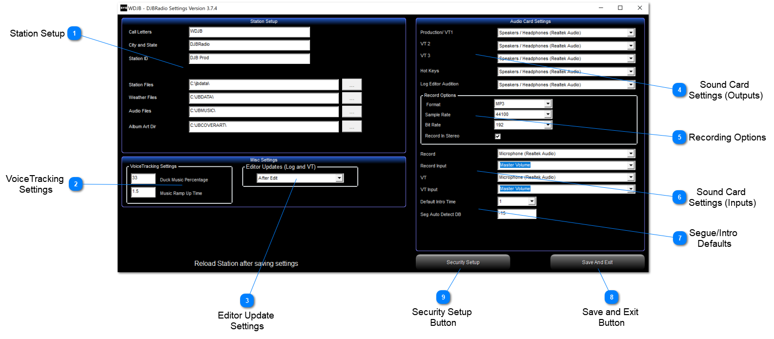 Program Settings