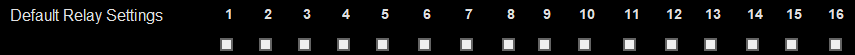 5. Default Relay Settings