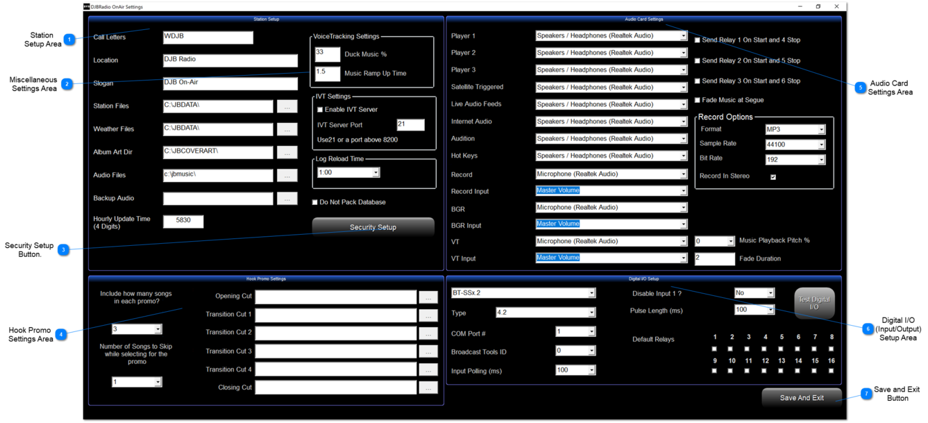 Program Settings