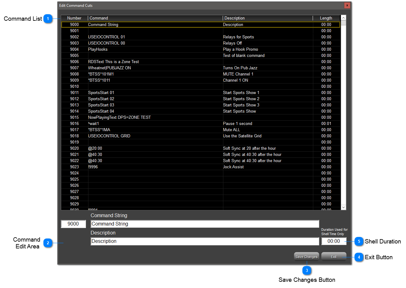 Edit Command Cuts