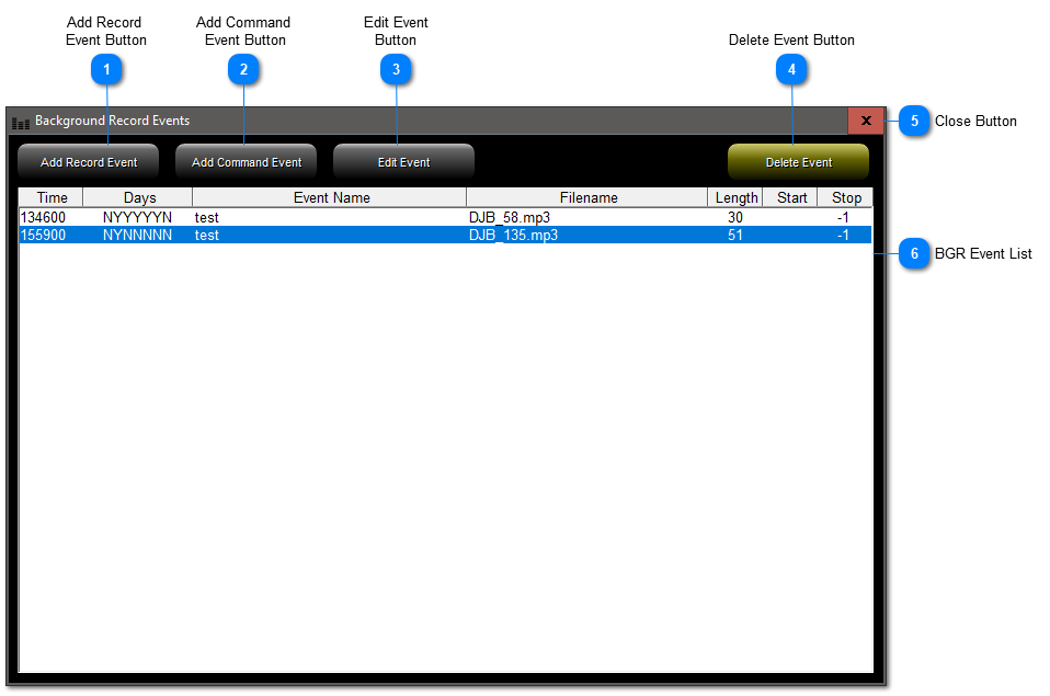 BGR Schedule (BackGround Recording)