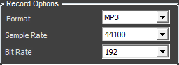 2. Recording 
Options
