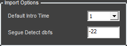 3. Import 
Options